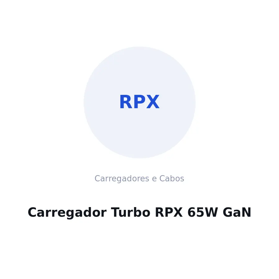 Carregador Turbo RPX 65W GaN